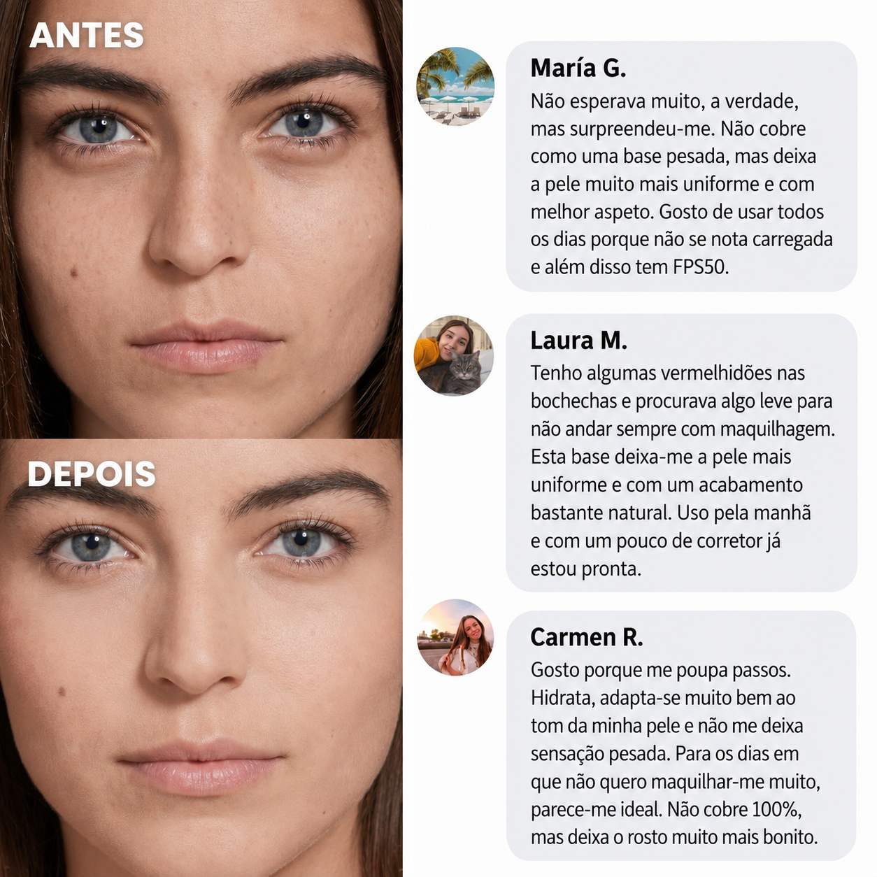 CC Cream Base Corretora 3 em 1 FPS50 | Revivance