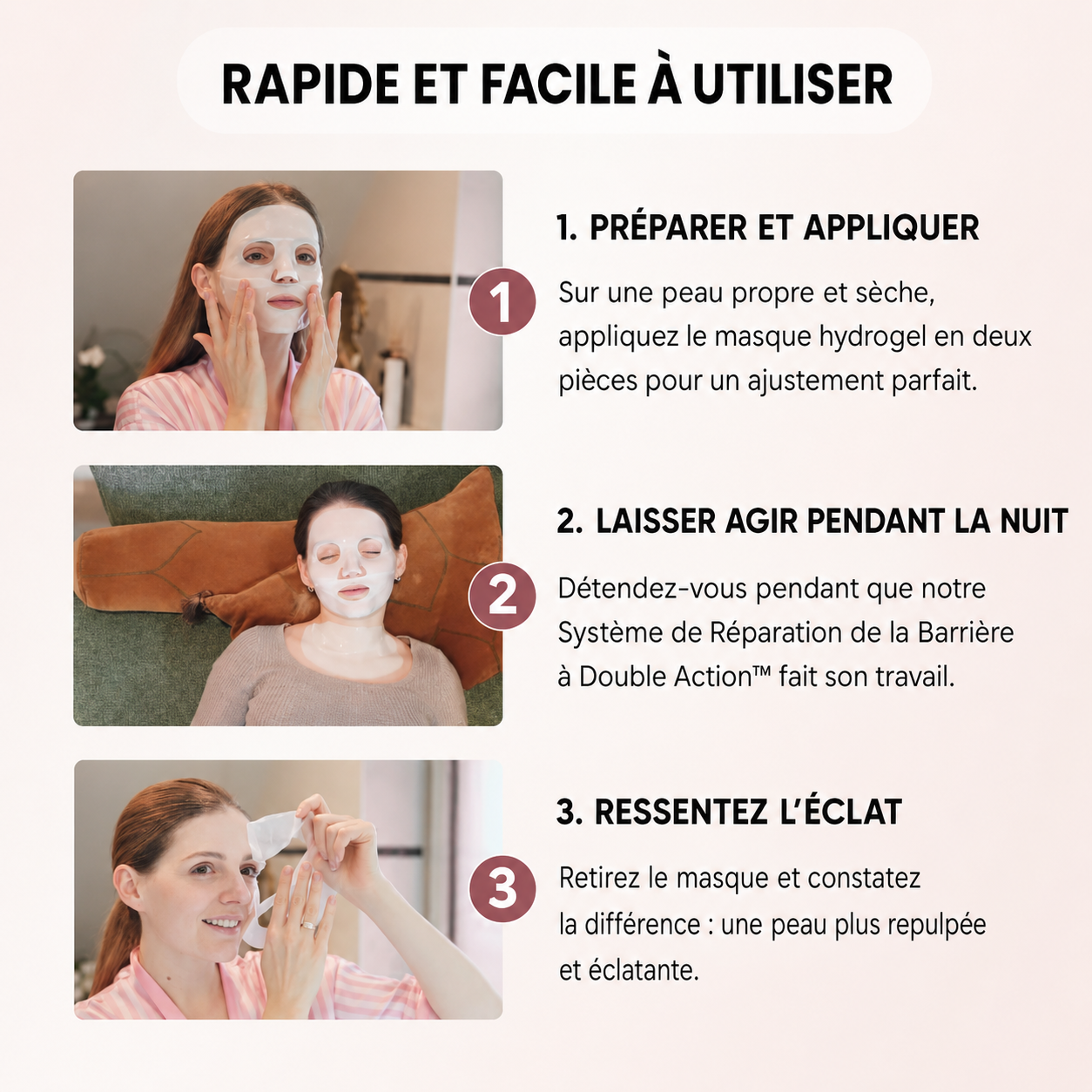 Masques visage au collagène
