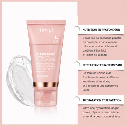 Masque de nuit peel-off au collagène hydrolysé